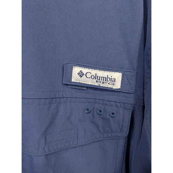 Columbia PFG Shirt Mens XXL Permit Omni Shade Woven Roll Tab Long Sleeve Vented - Picture 3 of 13